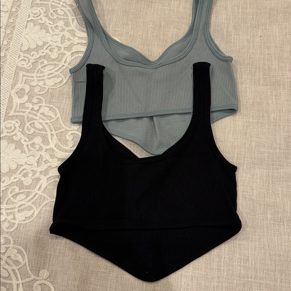 Zara Black and light green fitted tops - Picture 7 of 7